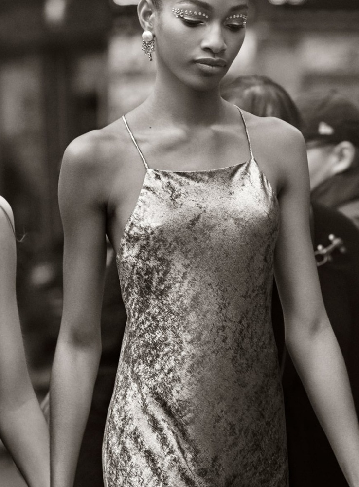 ✴️ ZARA ✴️ Metallic Long Slip Dress XS NWOT